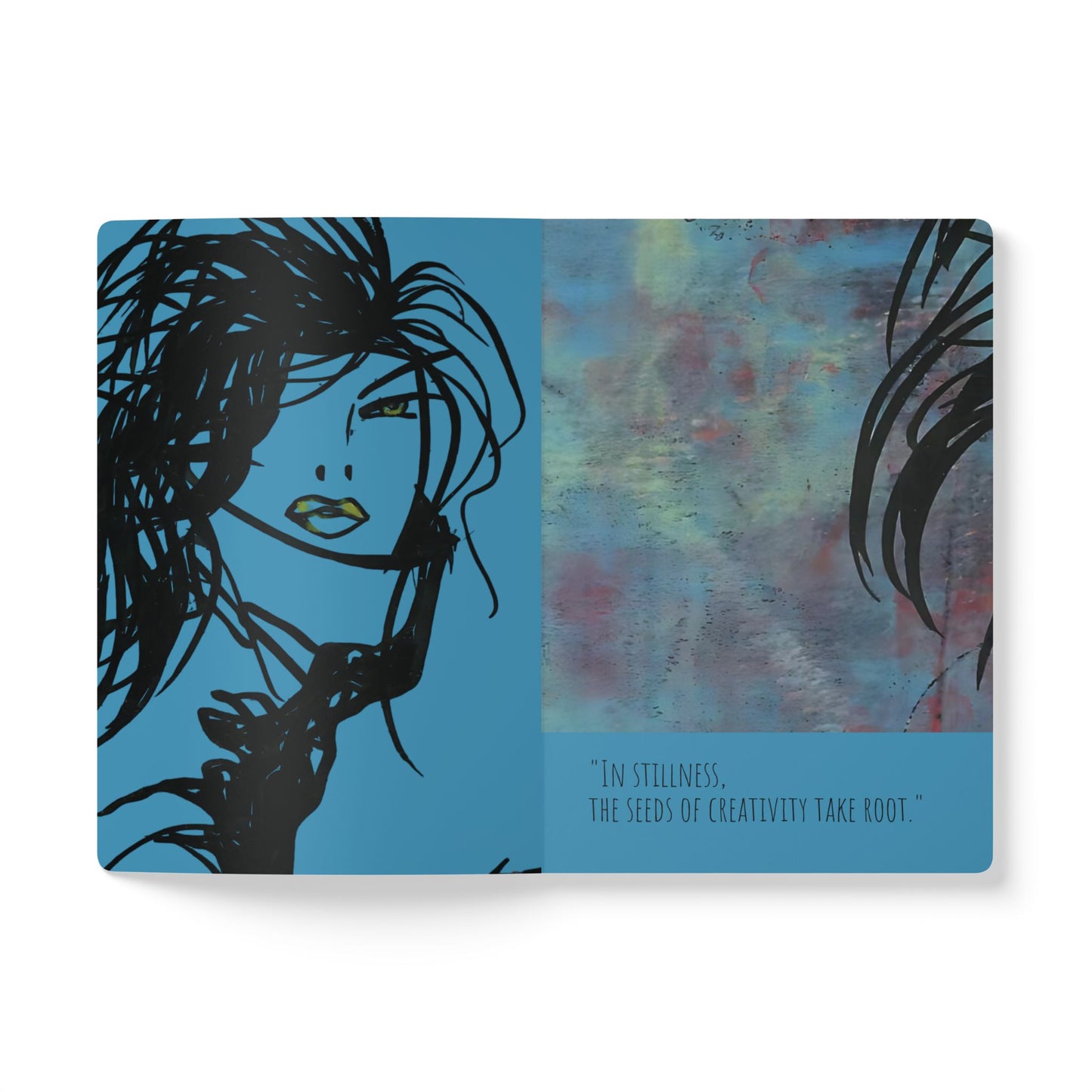 Blue Turtle Neck Softcover Journal (with Inside Prints)