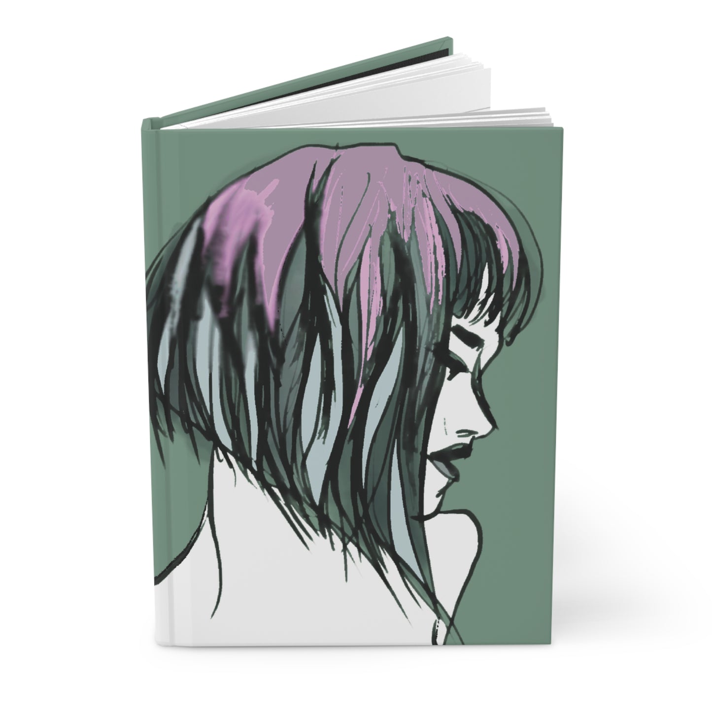 Bob Hair Girl - Hardcover Journal Matte