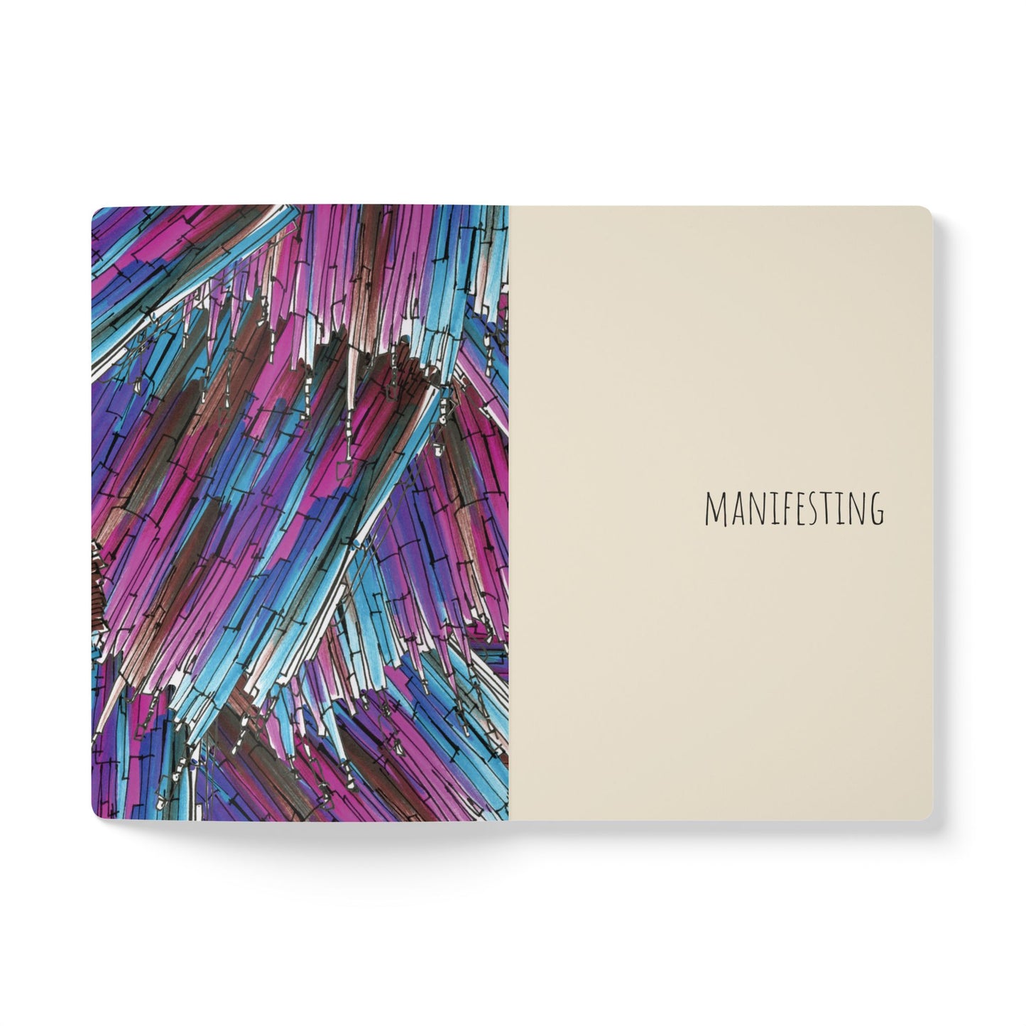 Abstract Softcover Journal (with Inside Prints)
