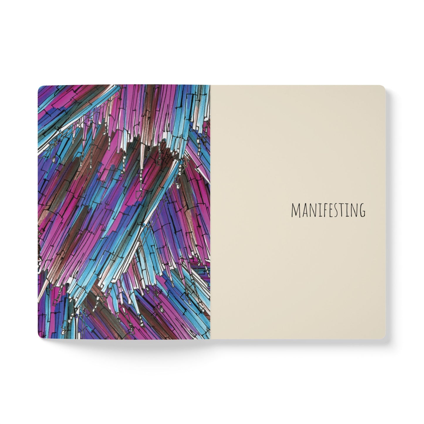 Abstract Softcover Journal (with Inside Prints)