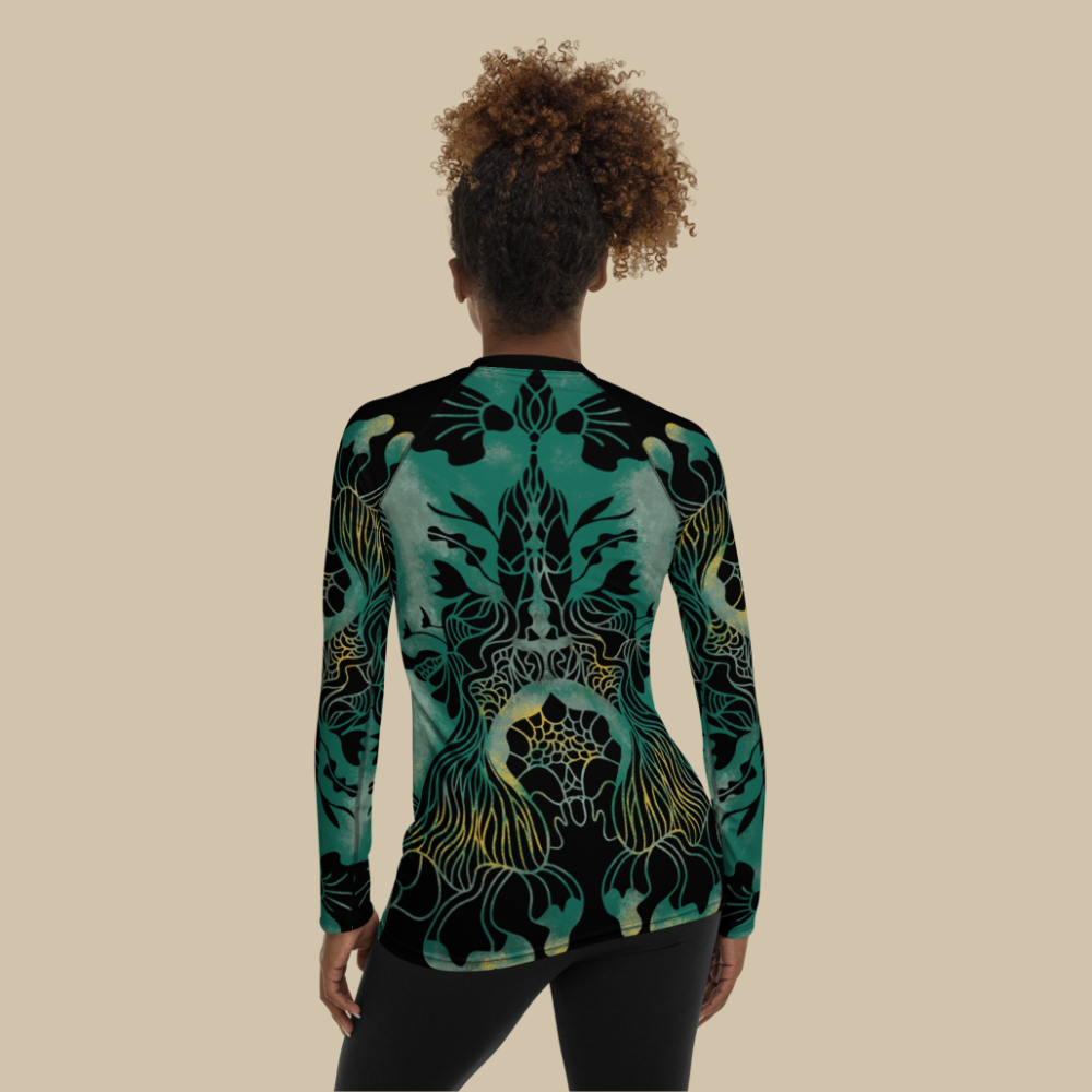 Reflections of Her Black Rash Guard