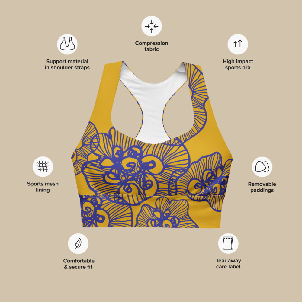 Solflora Recycled Longline Sports Bra