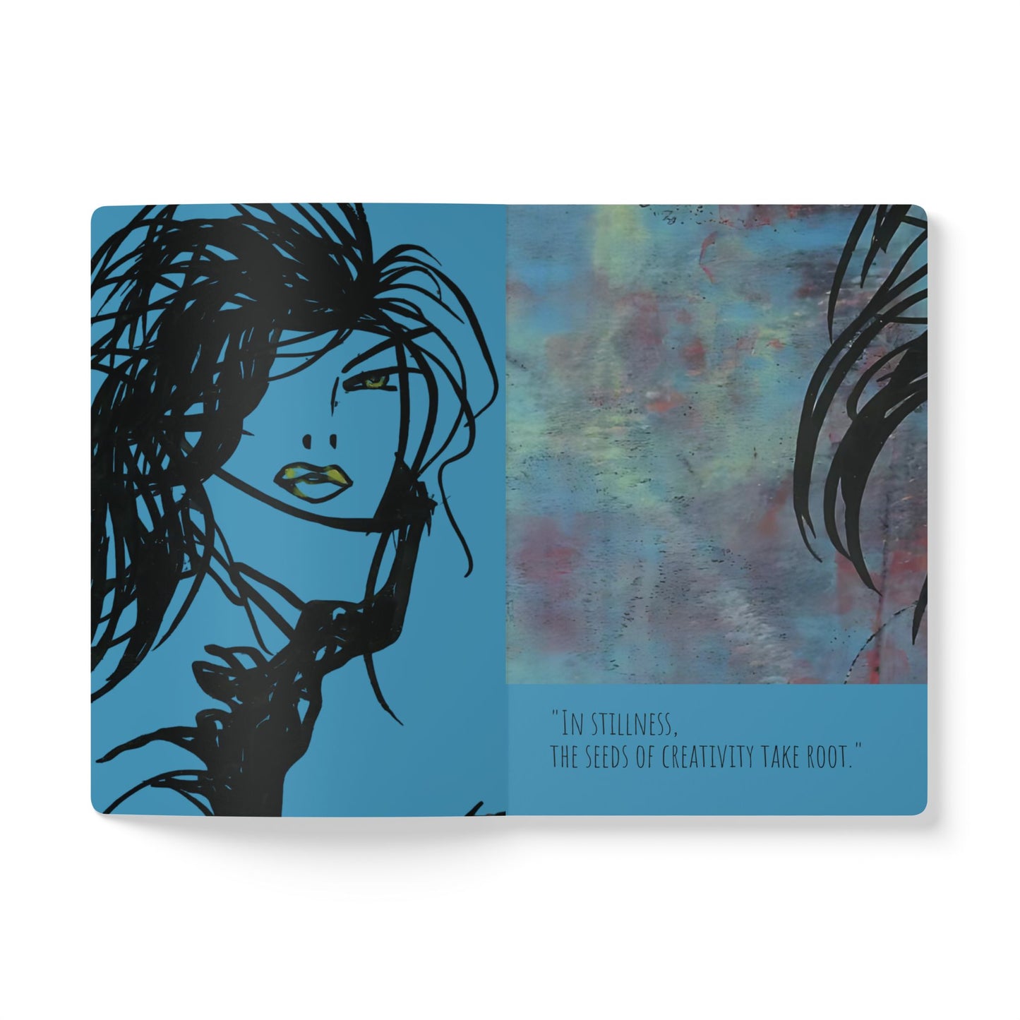 Blue Turtle Neck Softcover Journal (with Inside Prints)