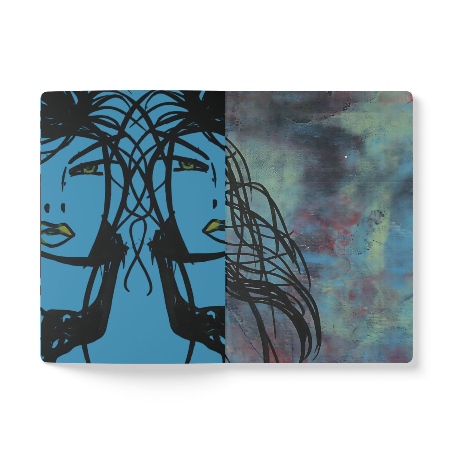 Blue Turtle Neck Softcover Journal (with Inside Prints)