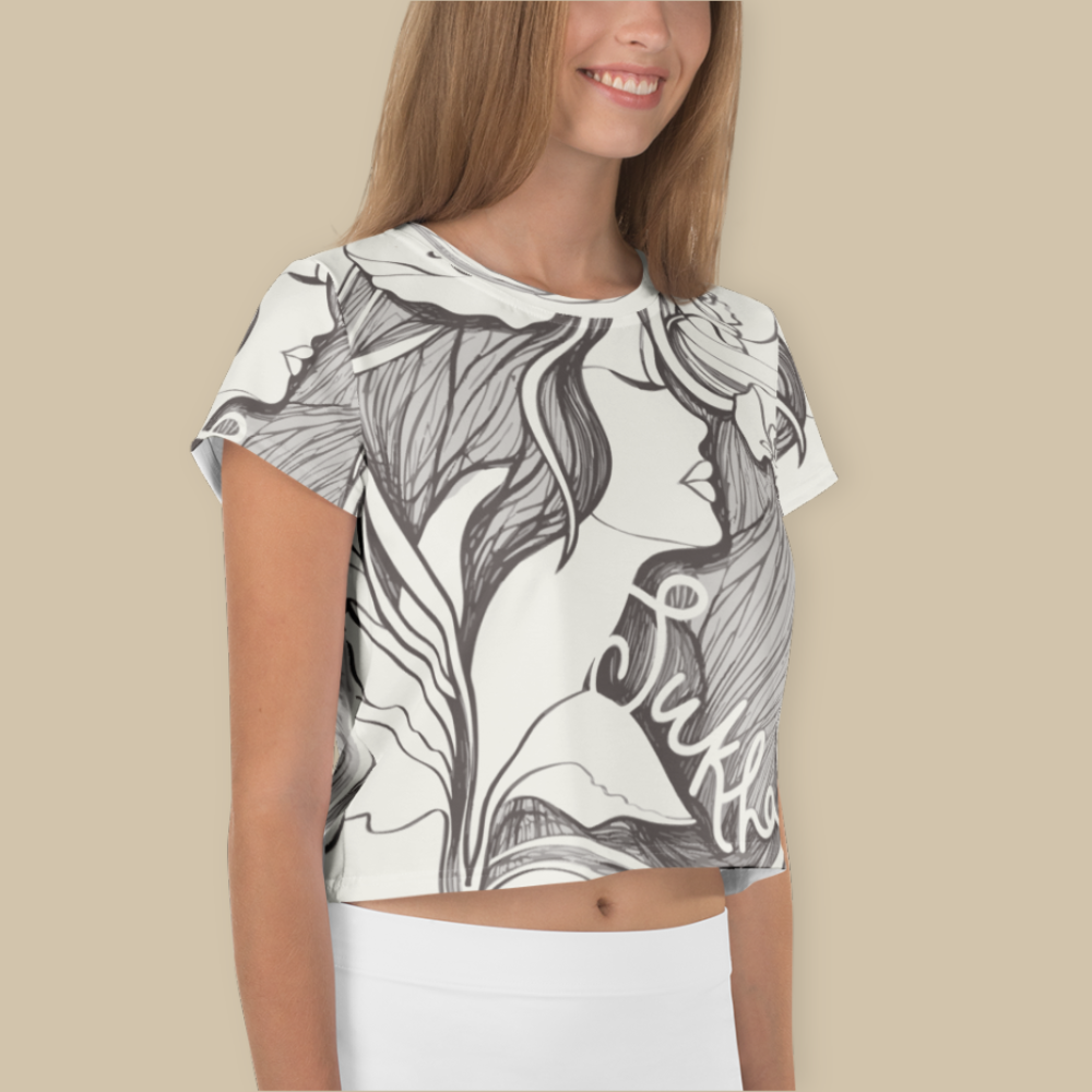 Sukha White Crop Top