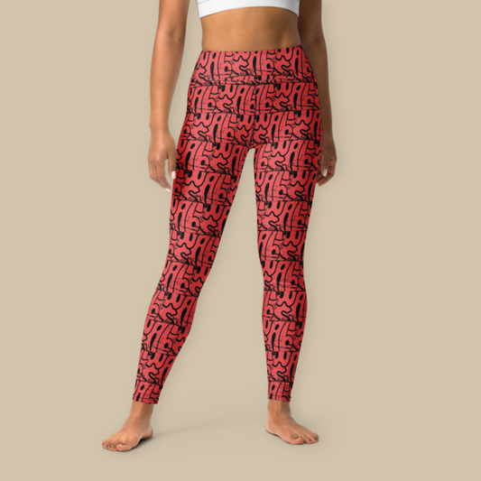 Wabi-Sabi Coral Leggings
