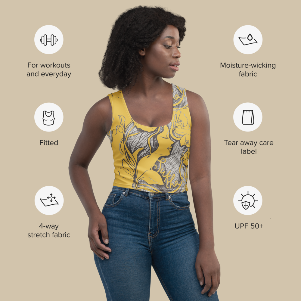 Sukha Yellow Crop Tank Top