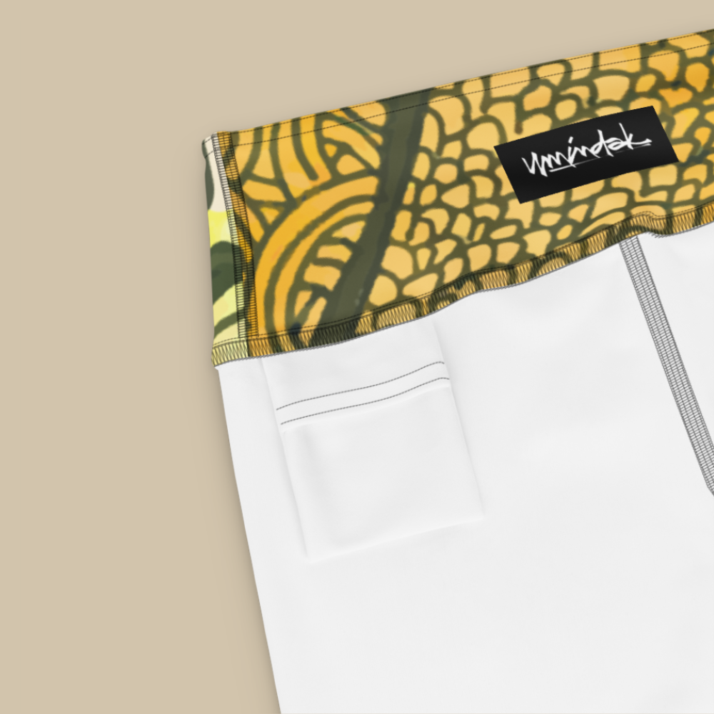 Women Fitness Yoga Shorts - Berkshire Yoga Festival Zentangle Flora
